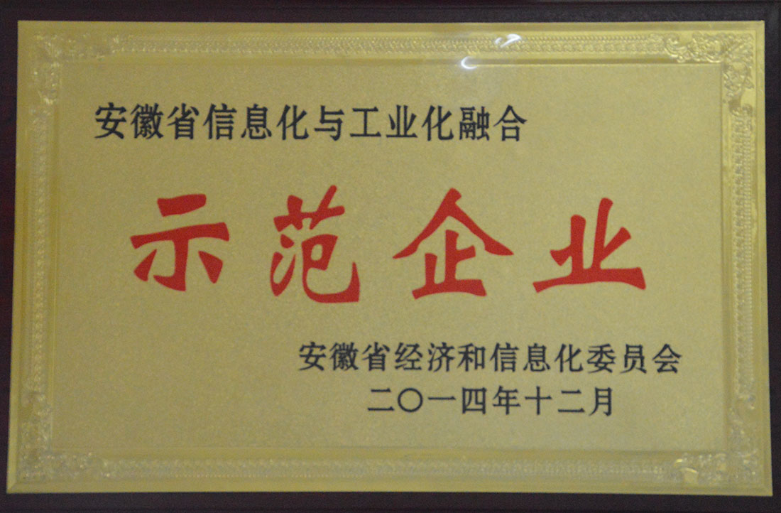 14696965238051.jpg 安徽省信息化與工業(yè)化融合示范企業(yè).jpg